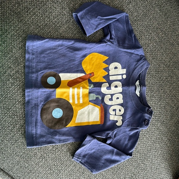 Baby Boden Digger Long-sleeve tee, size 3-6 months, blue - Picture 1 of 5